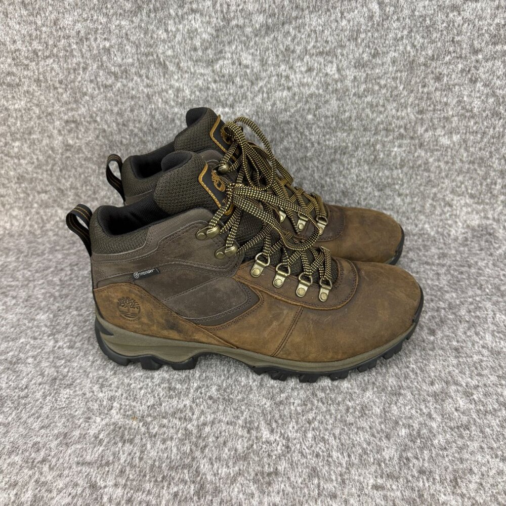 ✅Mens 11 Timberland Mt. Maddsen Hiking Boots Brown Leather Mid Waterproof Shoes - Picture 7 of 12